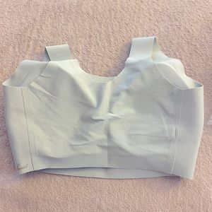 2 Victoria’s Secret no underwire lounging bras. Sage green and soft maroon.